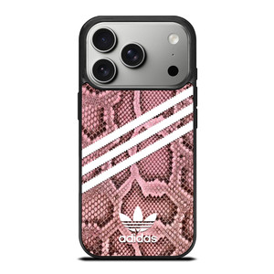 ADIDAS ORIGINALS STRIPES PINK SNAKE SKIN iPhone 17 Pro Case Cover ADIDAS ORIGINALS STRIPES PINK SNAKE SKIN iPhone 17 Pro Case Cover