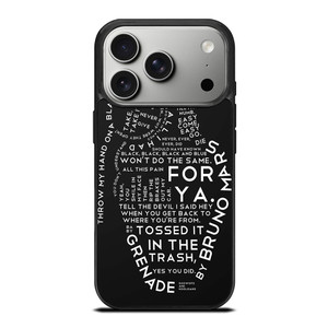 BRUNO MARS LYRICS iPhone 17 Pro Case Cover