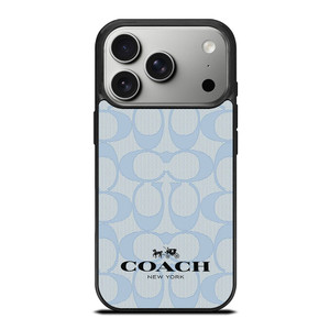 COACH NEW YORK BLUE LOGO PATTERN iPhone 17 Pro Case Cover