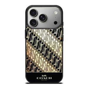 COACH NEW YORK LOGO BATIK PARANG PATTERN iPhone 17 Pro Case Cover