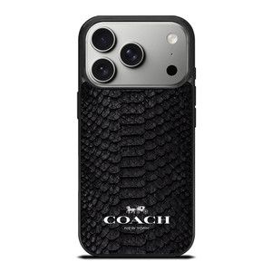 COACH NEW YORK LOGO BLACK SNAKE iPhone 17 Pro Case Cover