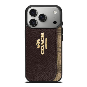 COACH NEW YORK LOGO BROWN WALLET iPhone 17 Pro Case Cover
