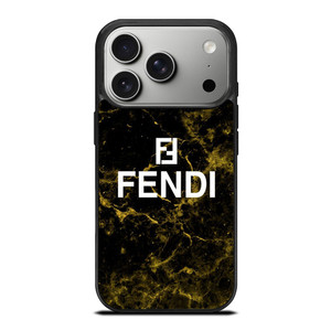 FENDI FASHION ROMA LOGO BLACK MARBLE iPhone 17 Pro Case Cover