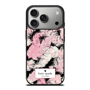 KATE SPADE NEW YORK LOGO PINK FEATHERS iPhone 17 Pro Case Cover