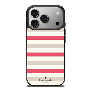 KATE SPADE NEW YORK STRIPES RED WHITE iPhone 17 Pro Case Cover
