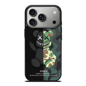 KAWS CAMO SEEING AND WATHING iPhone 17 Pro Case Cover