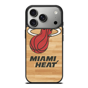MIAMI HEAT LOGO WOODEN iPhone 17 Pro Case Cover