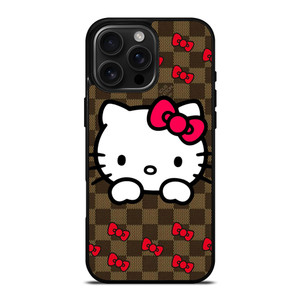 LOUIS VUITTON LV HELLO KITTY PATTERN iPhone 16 Pro Max Case Cover LOUIS VUITTON LV HELLO KITTY PATTERN iPhone 16 Pro Max Case Cover