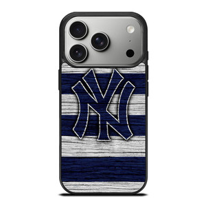 NEW YORK YANKEES BASEBALL TEAM WOODEN LOGO iPhone 17 Pro Case Cover