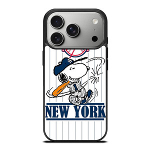 NEW YORK YANKEES LOGO BASEBALL SNOOPY THE PEANUTS iPhone 17 Pro Case Cover