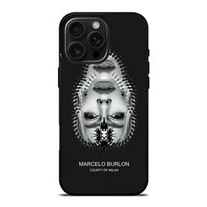 MARCELO BURLON MILAN UPSIDE DOWN FACE iPhone 16 Pro Max Case Cover MARCELO BURLON MILAN UPSIDE DOWN FACE iPhone 16 Pro Max Case Cover