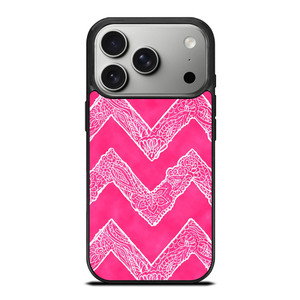 WHITE FLORAL PAISLEY CHEVRON PATTERN iPhone 17 Pro Case Cover