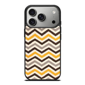 YELLOW BROWN CHEVRON PATTERN iPhone 17 Pro Case Cover YELLOW BROWN CHEVRON PATTERN iPhone 17 Pro Case Cover