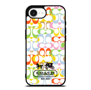 COACH LEATHERWARE NEW YORK EST 1941 COLORFUL iPhone 16e Case Cover