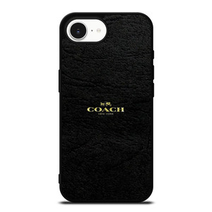 COACH NEW YORK BLACK LEATHERWARE LOGO ICON iPhone 16e Case Cover COACH NEW YORK BLACK LEATHERWARE LOGO ICON iPhone 16e Case Cover
