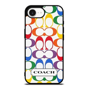 COACH NEW YORK LEATHERWARE LOGO COLORFUL iPhone 16e Case Cover COACH NEW YORK LEATHERWARE LOGO COLORFUL iPhone 16e Case Cover