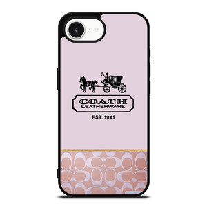 COACH NEW YORK LEATHERWARE LOGO EST 1941 iPhone 16e Case Cover