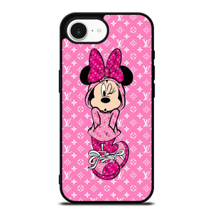 LOUIS VUITTON LV LOGO PINK MINNIE MOUSE iPhone 16e Case Cover LOUIS VUITTON LV LOGO PINK MINNIE MOUSE iPhone 16e Case Cover
