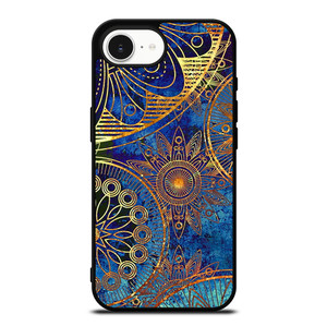 MANDELA BLUE GOLD PATTREN iPhone 16e Case Cover MANDELA BLUE GOLD PATTREN iPhone 16e Case Cover