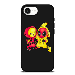 PIKACHU POKEMON AND DEADPOOL iPhone 16e Case Cover PIKACHU POKEMON AND DEADPOOL iPhone 16e Case Cover