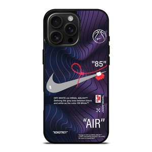 NIKE AIR JORDAN OFF WHITE PURPLE iPhone 16 Pro Max Case Cover NIKE AIR JORDAN OFF WHITE PURPLE iPhone 16 Pro Max Case Cover