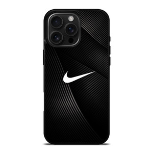 NIKE LOGO BLACK ABSTRACT LINE iPhone 16 Pro Max Case Cover NIKE LOGO BLACK ABSTRACT LINE iPhone 16 Pro Max Case Cover