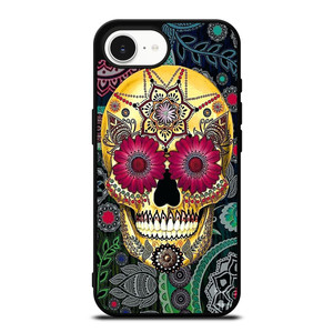 SUGAR SKULL TATTOO FLOWER iPhone 16e Case Cover SUGAR SKULL TATTOO FLOWER iPhone 16e Case Cover