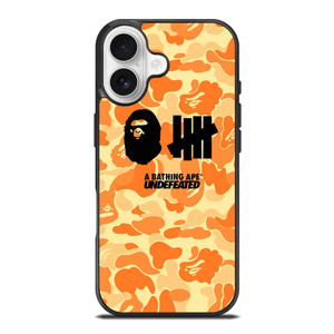 BATHING APE UNDEFEATED ORANGE CAMO iPhone 17 Case Cover