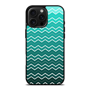 OMBRE TEAL CHEVRON iPhone 16 Pro Max Case Cover OMBRE TEAL CHEVRON iPhone 16 Pro Max Case Cover