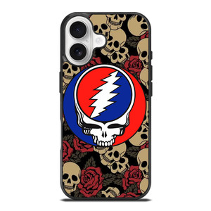 GREATEFUL DEAD BAND ICON SKULL AND ROSE iPhone 17 Case Cover