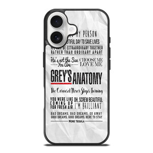 GREY'S ANATOMY QUOTES 2 iPhone 17 Case Cover