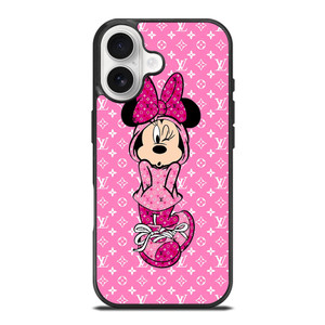 LOUIS VUITTON LV LOGO PINK MINNIE MOUSE iPhone 17 Case Cover LOUIS VUITTON LV LOGO PINK MINNIE MOUSE iPhone 17 Case Cover
