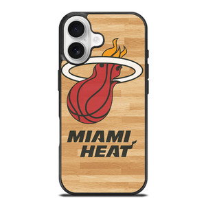 MIAMI HEAT LOGO WOODEN iPhone 17 Case Cover