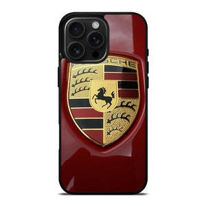 PORSCHE LOGO EMBLEM RED iPhone 16 Pro Max Case Cover PORSCHE LOGO EMBLEM RED iPhone 16 Pro Max Case Cover
