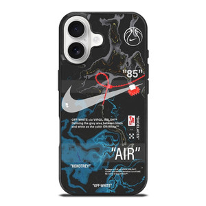 NIKE AIR JORDAN OFF WHITE BLACK MARBLE iPhone 17 Case Cover NIKE AIR JORDAN OFF WHITE BLACK MARBLE iPhone 17 Case Cover