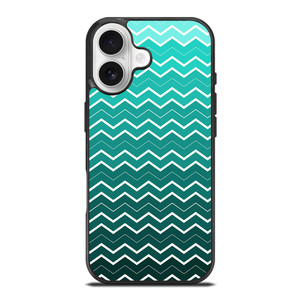 OMBRE TEAL CHEVRON iPhone 17 Case Cover OMBRE TEAL CHEVRON iPhone 17 Case Cover