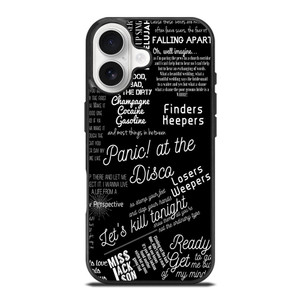 PANIC AT THE DISCO LYRIC iPhone 17 Case Cover PANIC AT THE DISCO LYRIC iPhone 17 Case Cover