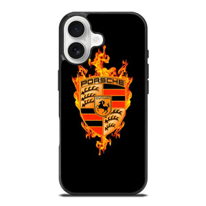 PORSCHE LOGO CAR ON FIRE iPhone 17 Case Cover