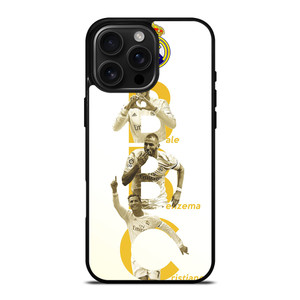 REAL MADRID TRIO BBC iPhone 16 Pro Max Case Cover REAL MADRID TRIO BBC iPhone 16 Pro Max Case Cover