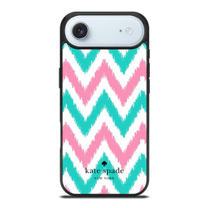 KATE SPADE NEW YORK LOGO GREEN PINK CHEVRON PATTERN iPhone Air Case Cover