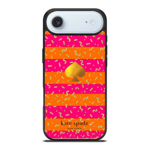 KATE SPADE NEW YORK YELLOW PINK STRIPES GLITTER iPhone Air Case Cover