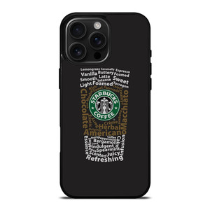 STARBUCKS COFFEE ART TYPOGRAPHY iPhone 16 Pro Max Case Cover STARBUCKS COFFEE ART TYPOGRAPHY iPhone 16 Pro Max Case Cover