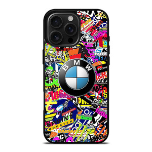 STICKER BOMB BMW LOGO iPhone 16 Pro Max Case Cover STICKER BOMB BMW LOGO iPhone 16 Pro Max Case Cover