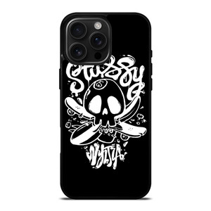 STUSSY SKULL LOGO iPhone 16 Pro Max Case Cover STUSSY SKULL LOGO iPhone 16 Pro Max Case Cover