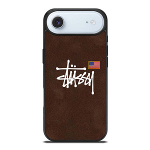 STUSSY X AMERICAN FLAG BROWN SUEDE iPhone Air Case Cover