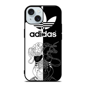 ADIDAS BLACK & WHITE iPhone 15 Case Cover