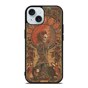 GREATEFUL DEAD BAND ICON SKULL TURTLE iPhone 15 Case Cover
