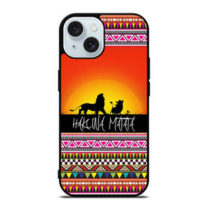 HAKUNA MATATA LION KING SUNSET AZTEC iPhone 15 Case Cover