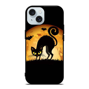 HALLOWEEN BLACK CAT iPhone 15 Case Cover