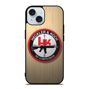 HECKLER AND KOCH WOODEN LOGO iPhone 15 Case Cover HECKLER AND KOCH WOODEN LOGO iPhone 15 Case Cover